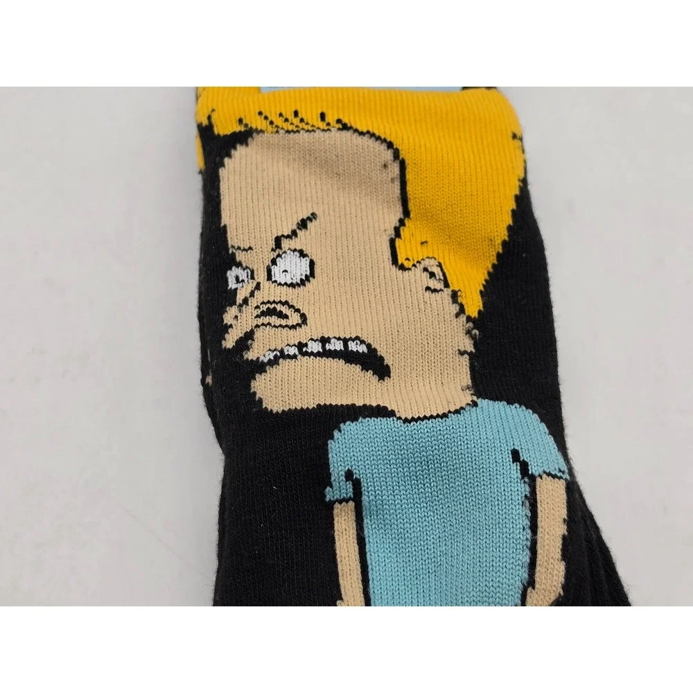 MTV Beavis and Butt-Head Men 10-13 Crew Socks 2-Pair Set New